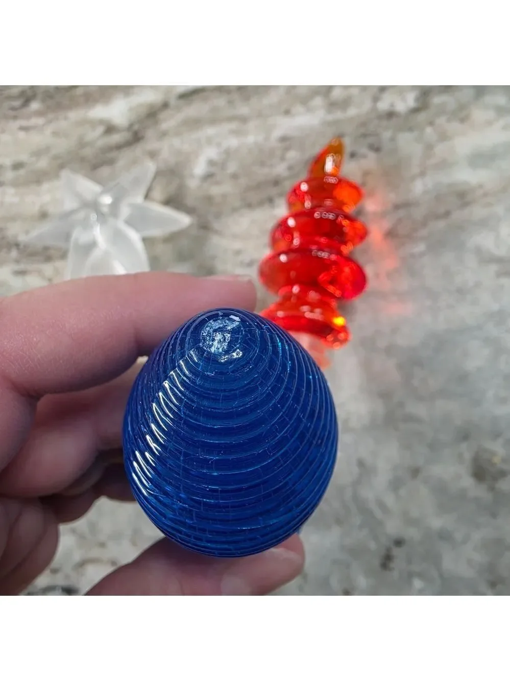 Colorful Acrylic Bottle Stopper Trio Star, Blue, & Red Spiral Set of 3 Patriotic